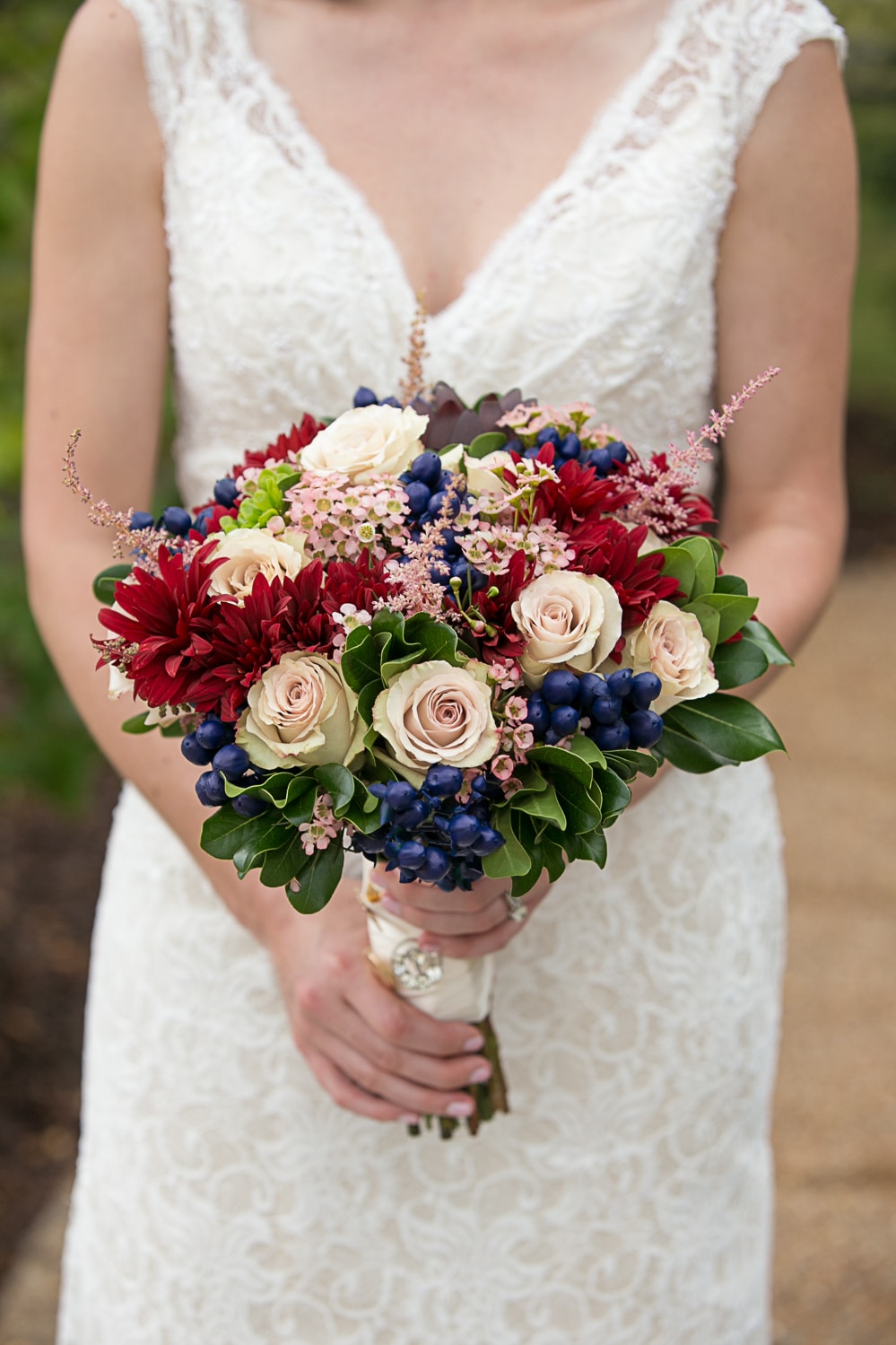 colorful fall wedding bouquet