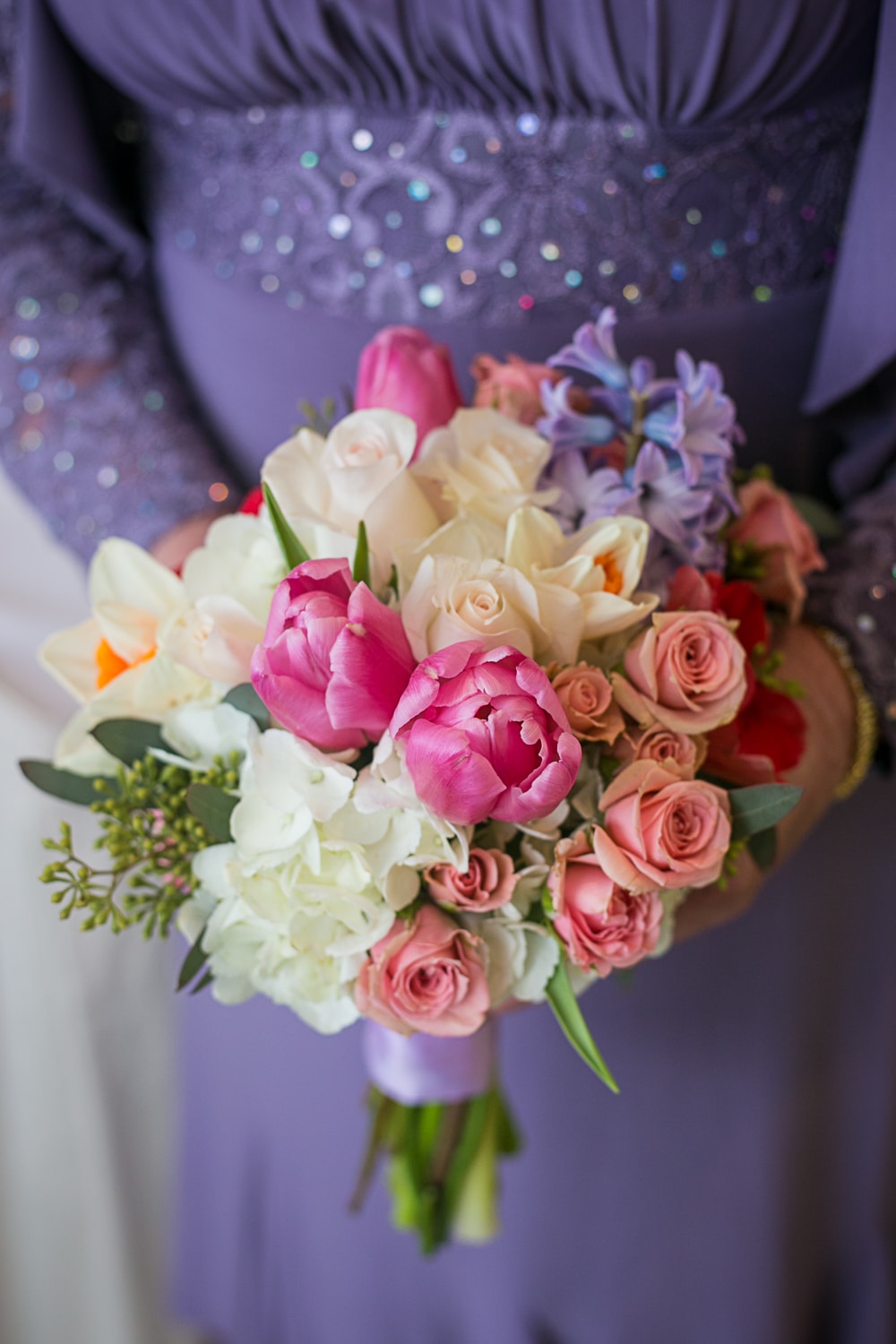 bright fun bridal bouquet. Tulip wedding bouquet