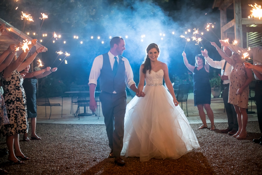 wedding sparklers exit