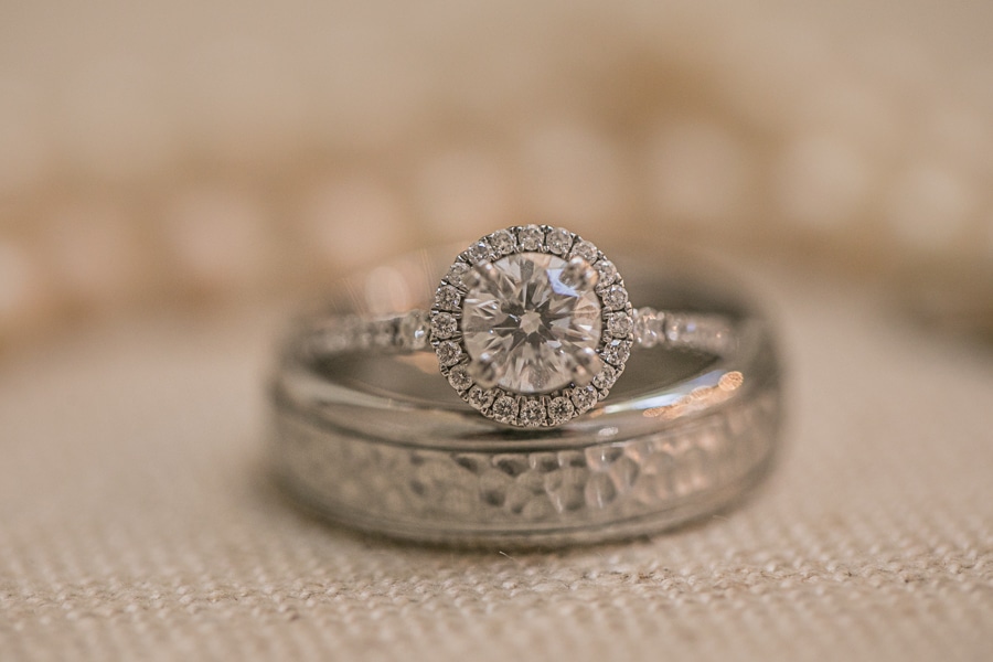 Close up of wedding rings